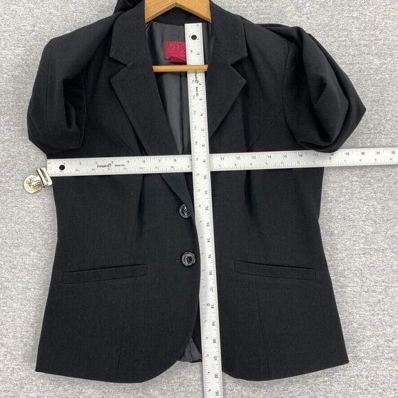 212 Collection Blazer Womens 6 Black Stretch 2 Button Long Sleeve Lined Career - Picture 7 of 12
